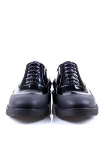 Rubber Dipped Oxford Shoes-Black-