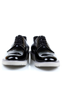 Shine Derby Shoes-Light Grey-