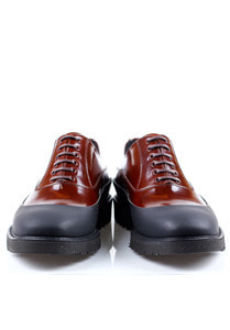 Rubber Dipped Oxford Shoes-Brown-